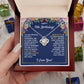 HAPPY 15TH BIRTHDAY WRAPPED LOVE KNOT NECKLACE