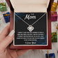 TO MY MOM LITTLE BOY BLACK LOVE KNOT NECKLACE GIFT SET