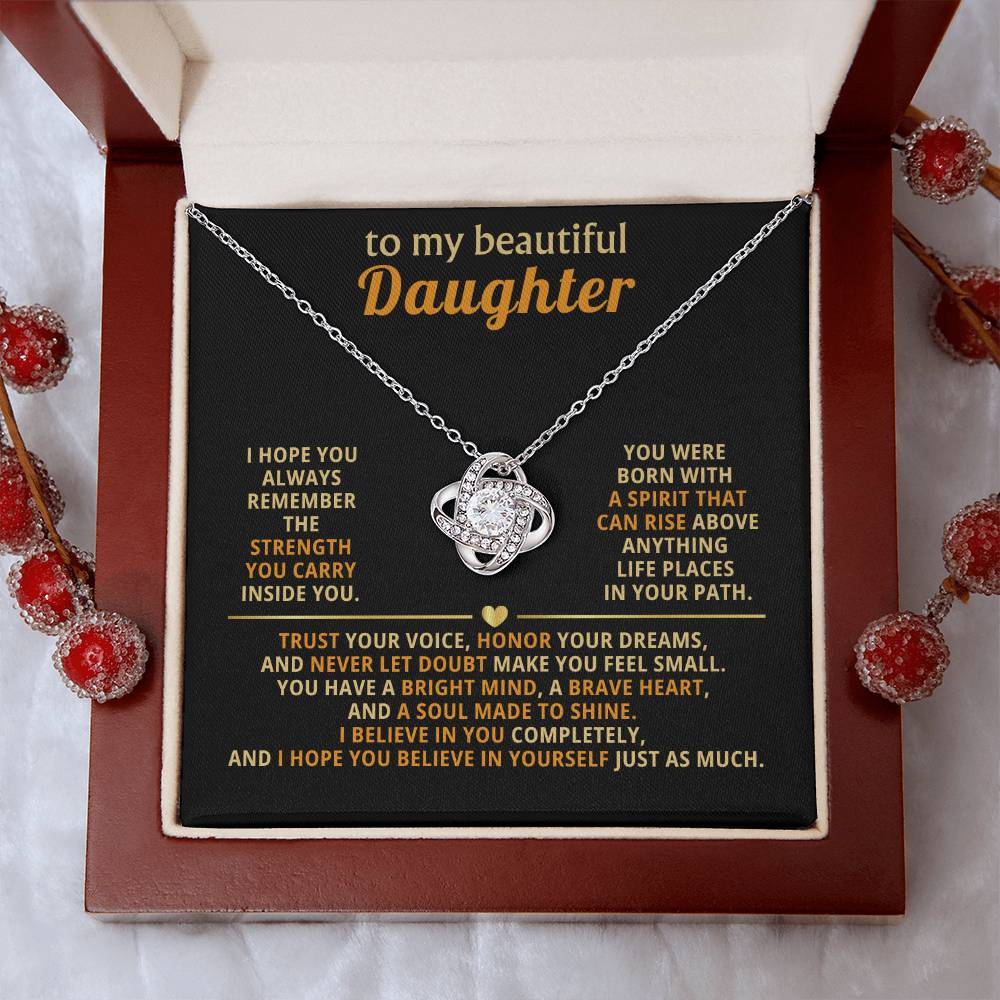 To my beautiful Daughter, Trust your voice, honor your dreams