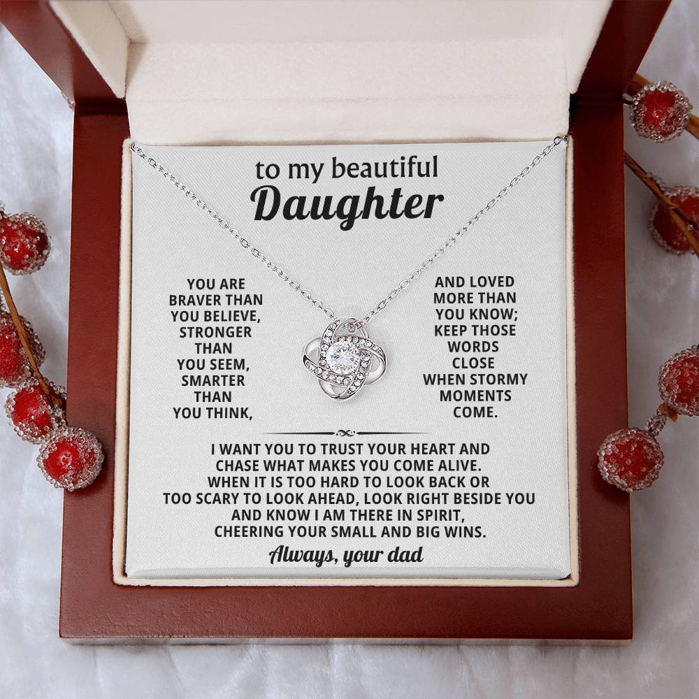 To my beautiful Daughter, Look right beside you and know I am there in spirit