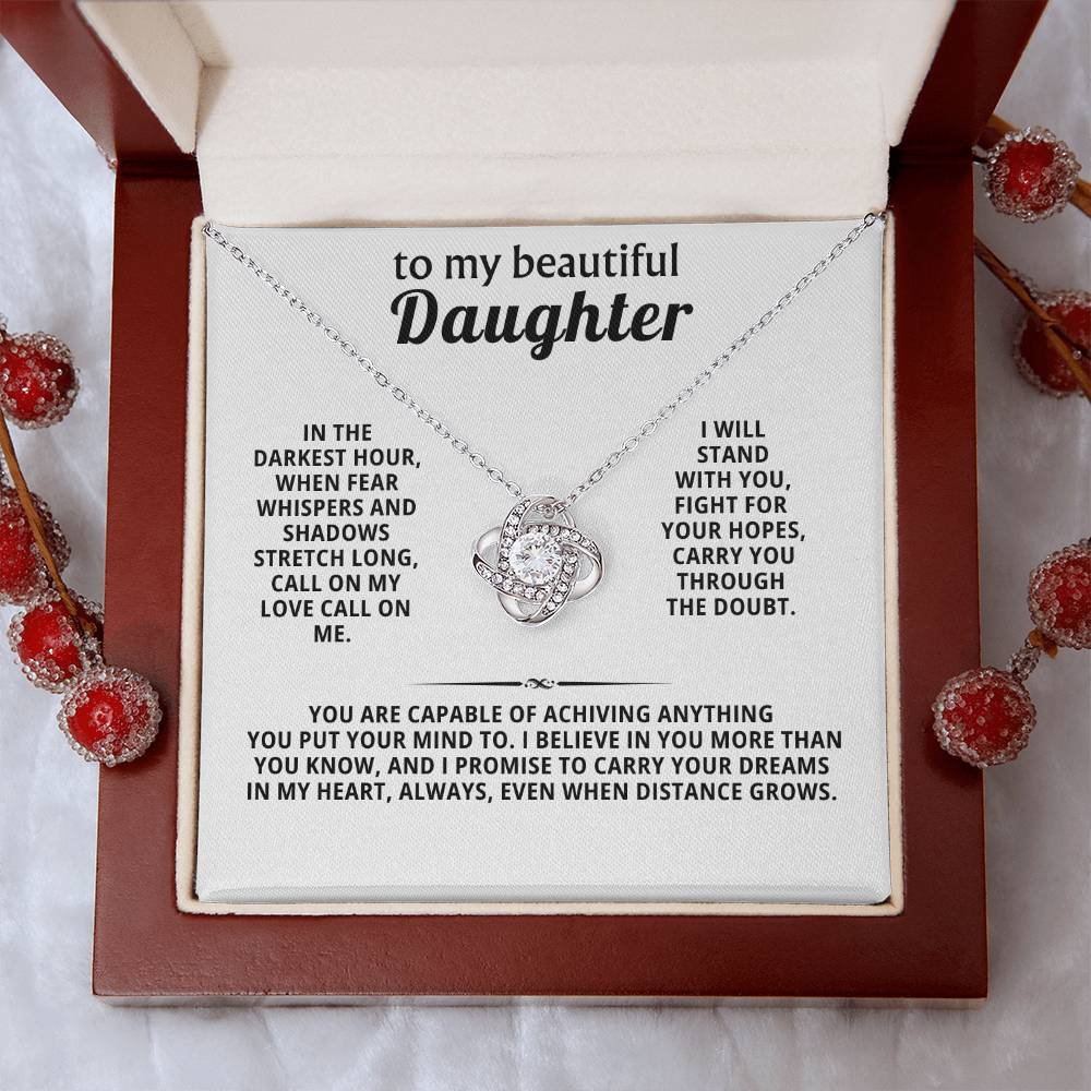 To my beautiful daughter, I promise to carry your dreams in my heart, always