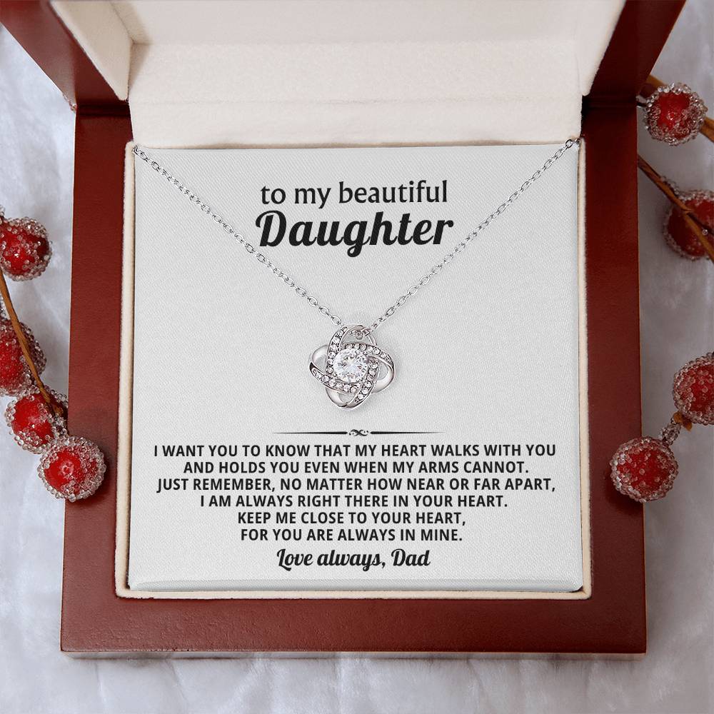 To my beautiful Daughter, I am always right there in your heart