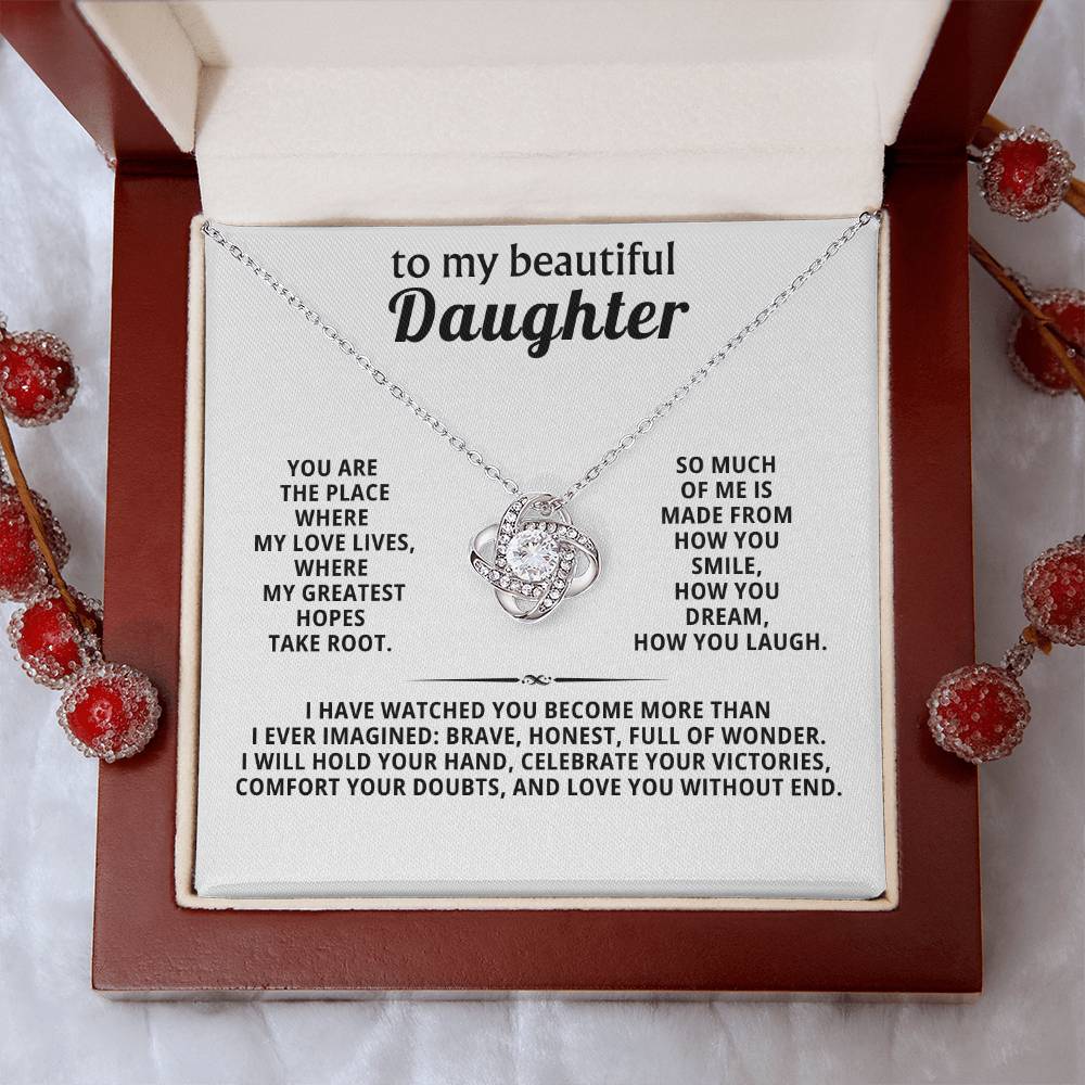 To my beautiful daughter, You are the place where my love lives