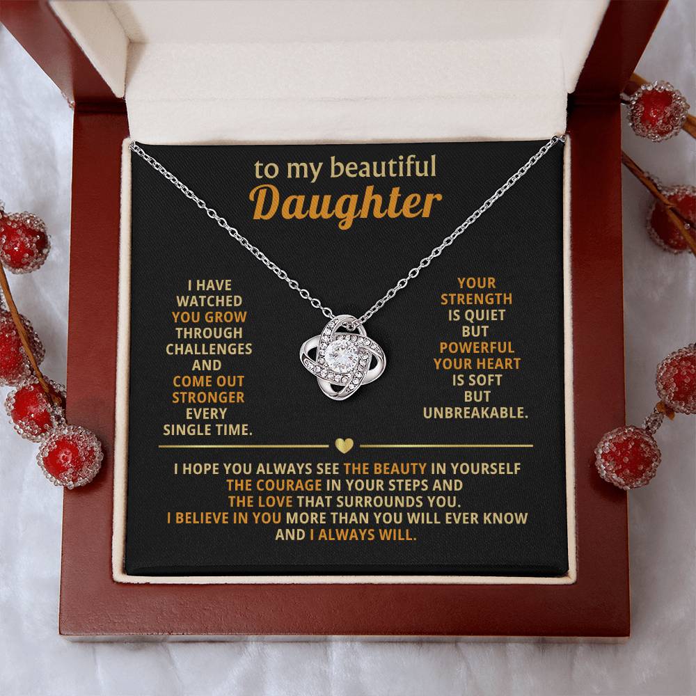 To my beautiful Daughter, Your strength is quiet but powerful