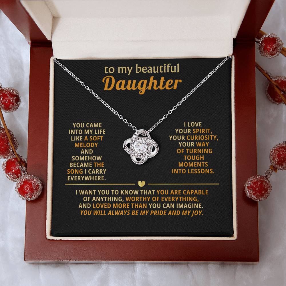 To my beautiful Daughter, You came into my life like a soft melody