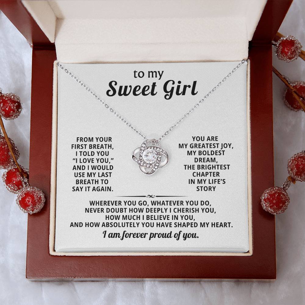 To my sweet girl, The brightest chapter in my life’s story