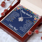 SWEET 16 WRAPPED LOVE KNOT NECKLACE GIFT SET