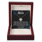TO MY MOM LITTLE BOY BLACK LOVE KNOT NECKLACE GIFT SET