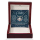 TO MY SISTER SQUEEZED LOVE KNOT NECKLACE GIFT SET