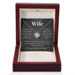 TO MY BEAUTIFUL WIFE RATHER LOVE KNOT NECKLACE GIFT SET