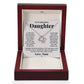 TO MY BEAUTIFUL DAUGHTER SQUEEZED LOVE KNOT NECKLACE GIFT SET