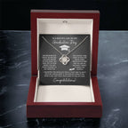 GRADUATION FOR HER SQUEEZED  LOVE KNOT NECKLACE