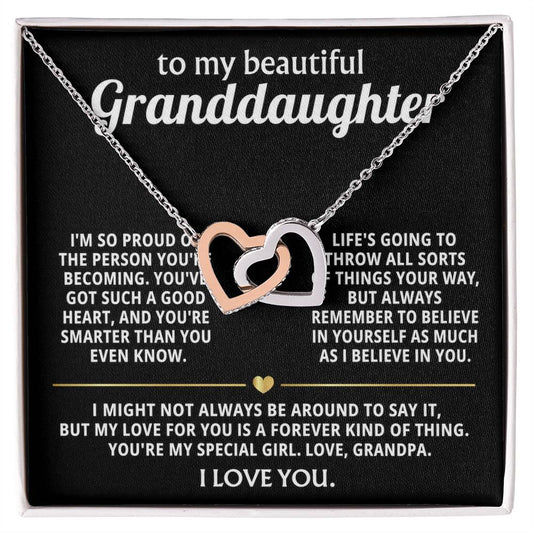 To My Dearest Granddaughter, My love for you is forever.