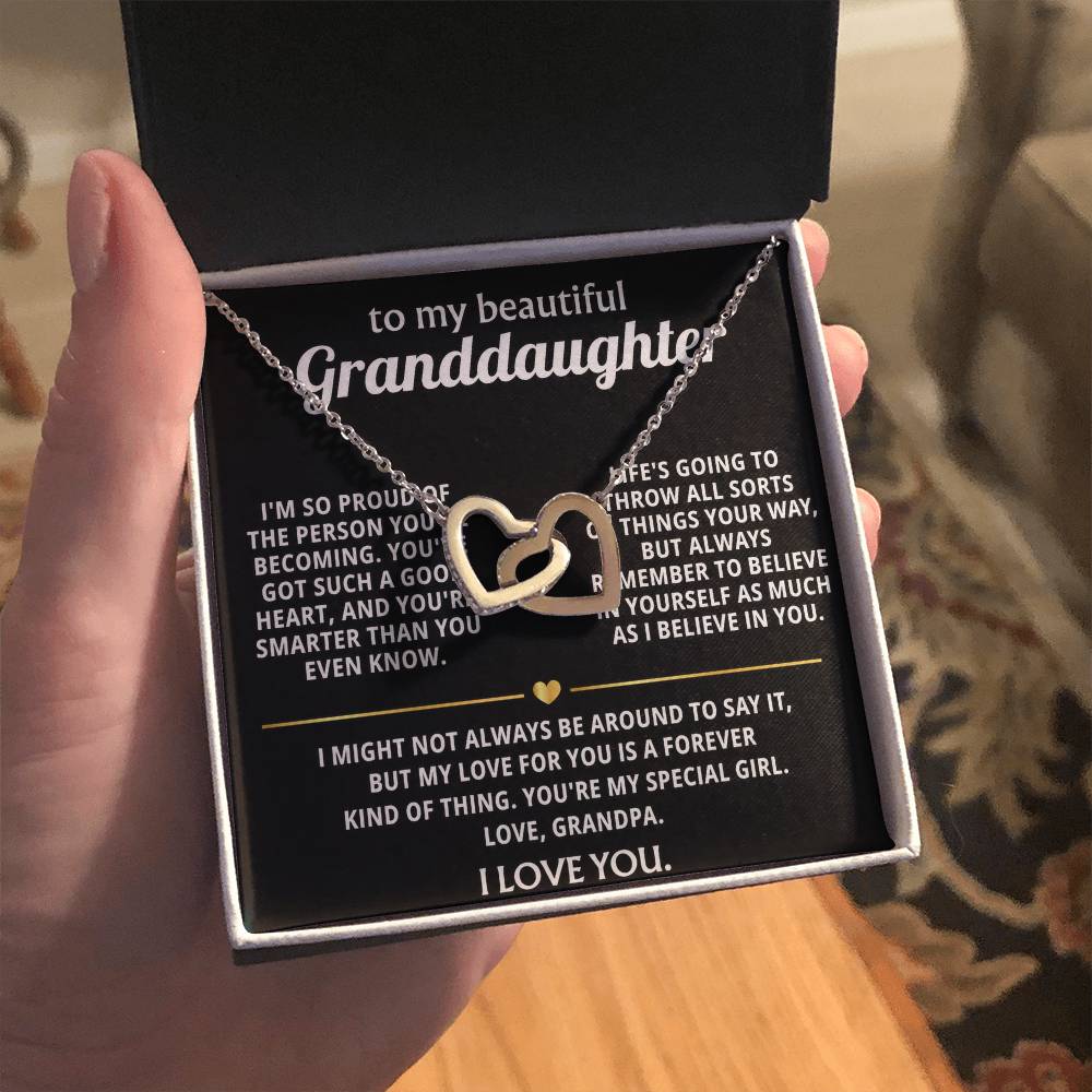 To My Dearest Granddaughter, My love for you is forever.