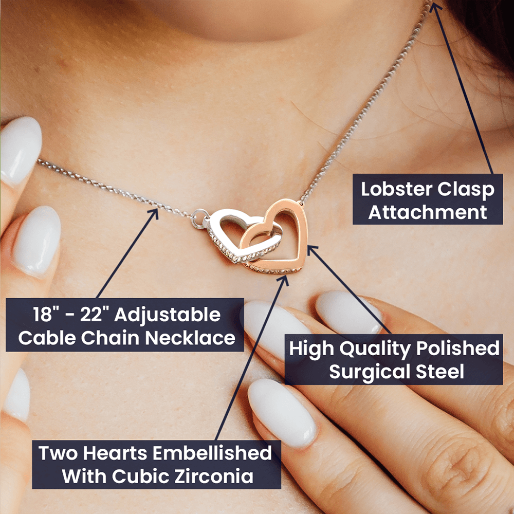 ONLY LED - TO MY DAUGHTER IN LAW CIRCUS INTERLOCKING HEARTS NECKLACE GIFT SET