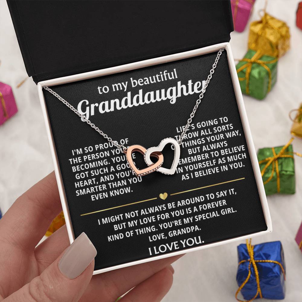 To My Dearest Granddaughter, My love for you is forever.