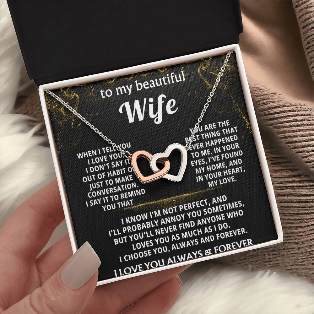 To My Wife, I choose you, always and forever.