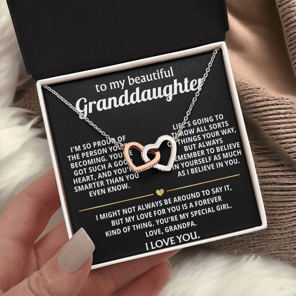 To My Dearest Granddaughter, My love for you is forever.