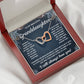 TO MY GRANDDAUGHTER SQUEEZED INTERLOCKING NECKLACE GIFT SET