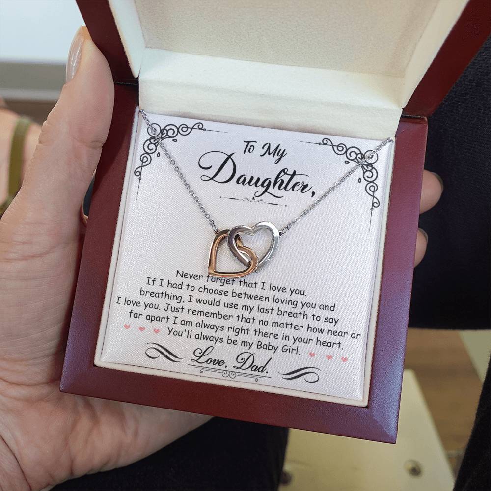 TO MY DAUGHTER BREATHING INTERLOCKING NECKLACE GIFT SET