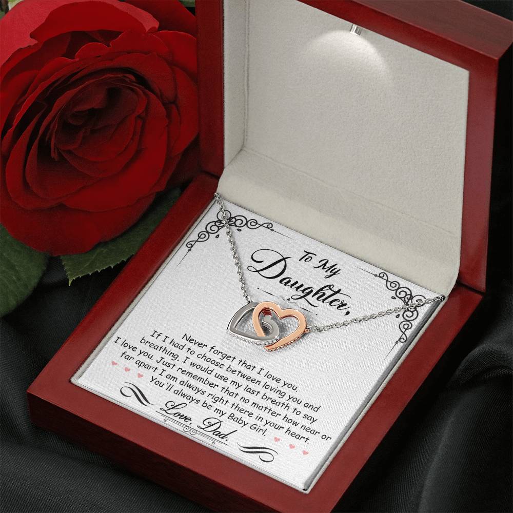 TO MY DAUGHTER BREATHING INTERLOCKING NECKLACE GIFT SET