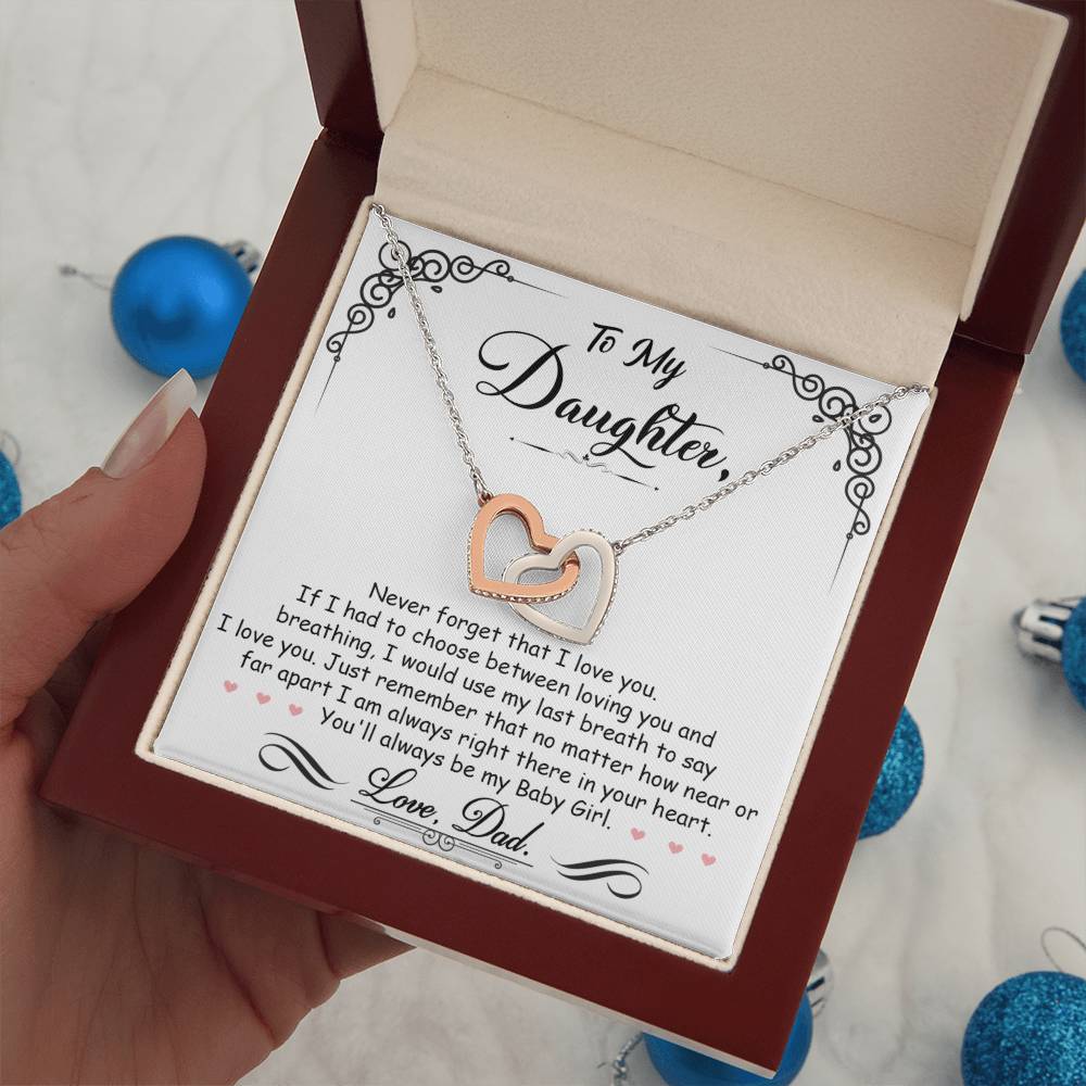 TO MY DAUGHTER BREATHING INTERLOCKING NECKLACE GIFT SET
