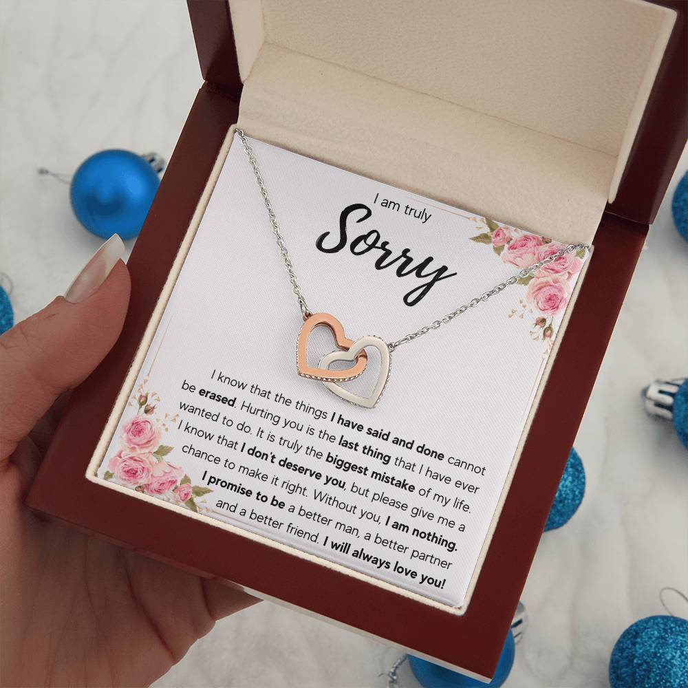 I'M SORRY MISTAKE INTERLOCKING NECKLACE GIFT SET