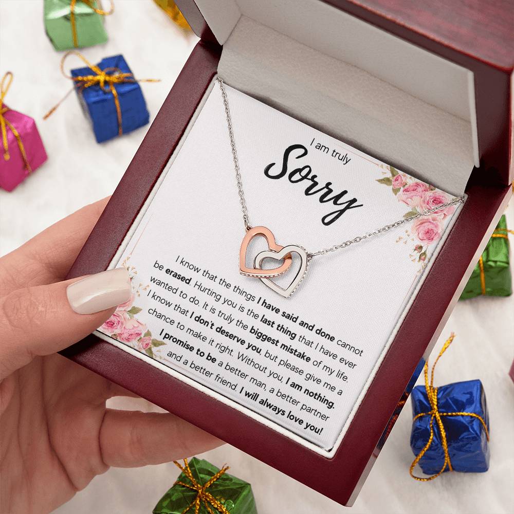 I'M SORRY MISTAKE INTERLOCKING NECKLACE GIFT SET