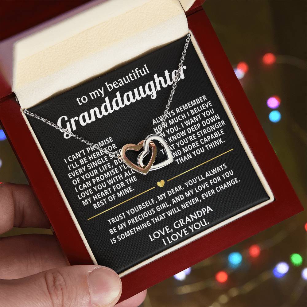 To My Wonderful Granddaughter, I'll always love you, my precious girl.