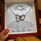 TO MY DAUGHTER BREATHING INTERLOCKING NECKLACE GIFT SET