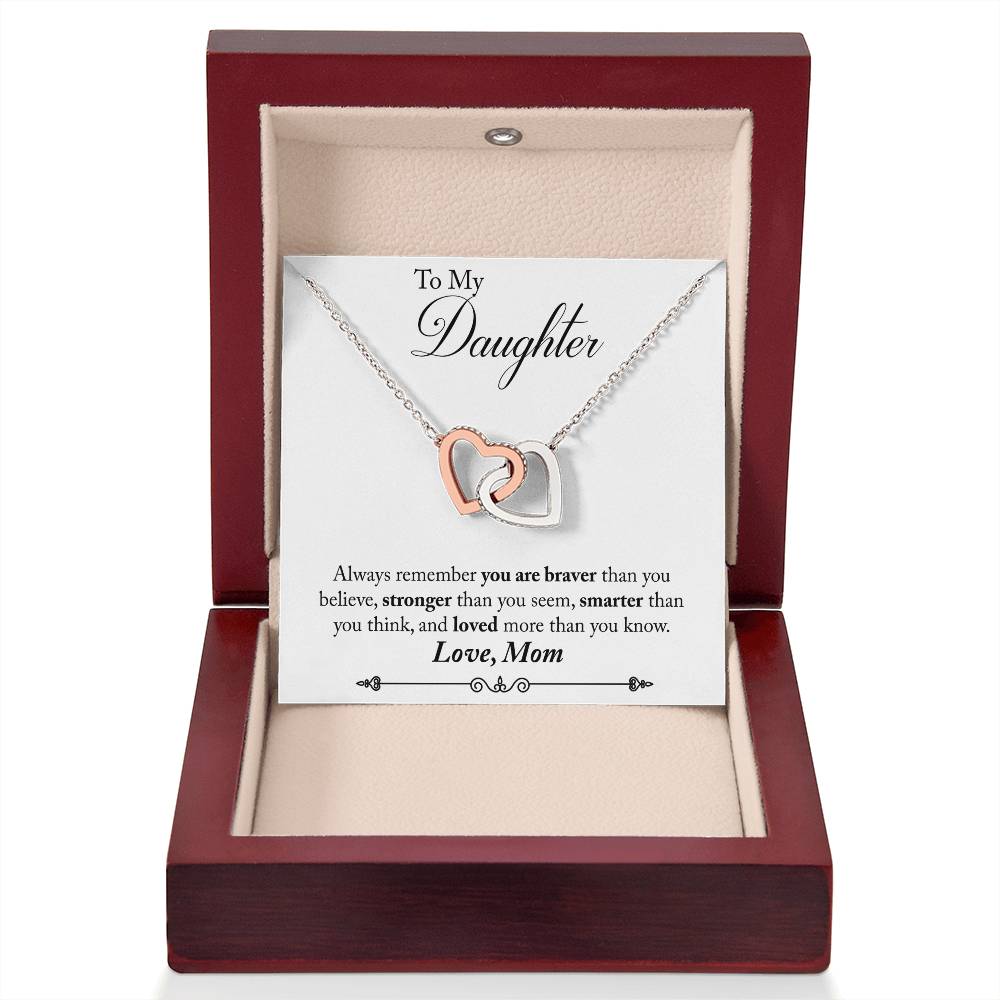 TO MY DAUGHTER BRAVER INTERLOCKING NECKLACE GIFT SET