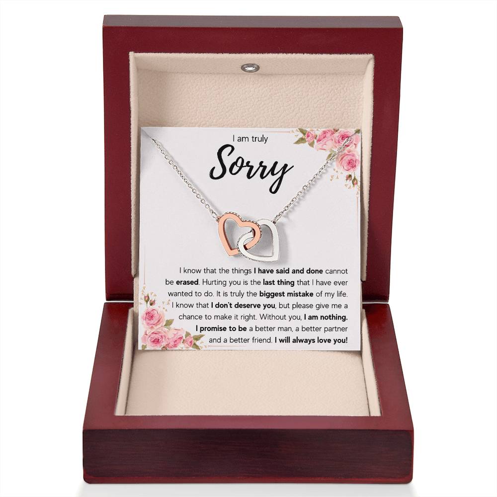 I'M SORRY MISTAKE INTERLOCKING NECKLACE GIFT SET