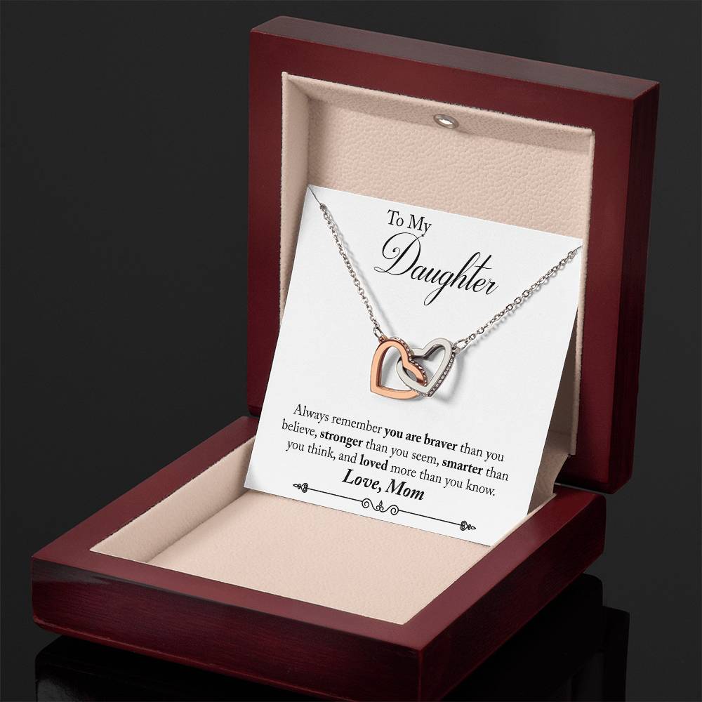 TO MY DAUGHTER BRAVER INTERLOCKING NECKLACE GIFT SET