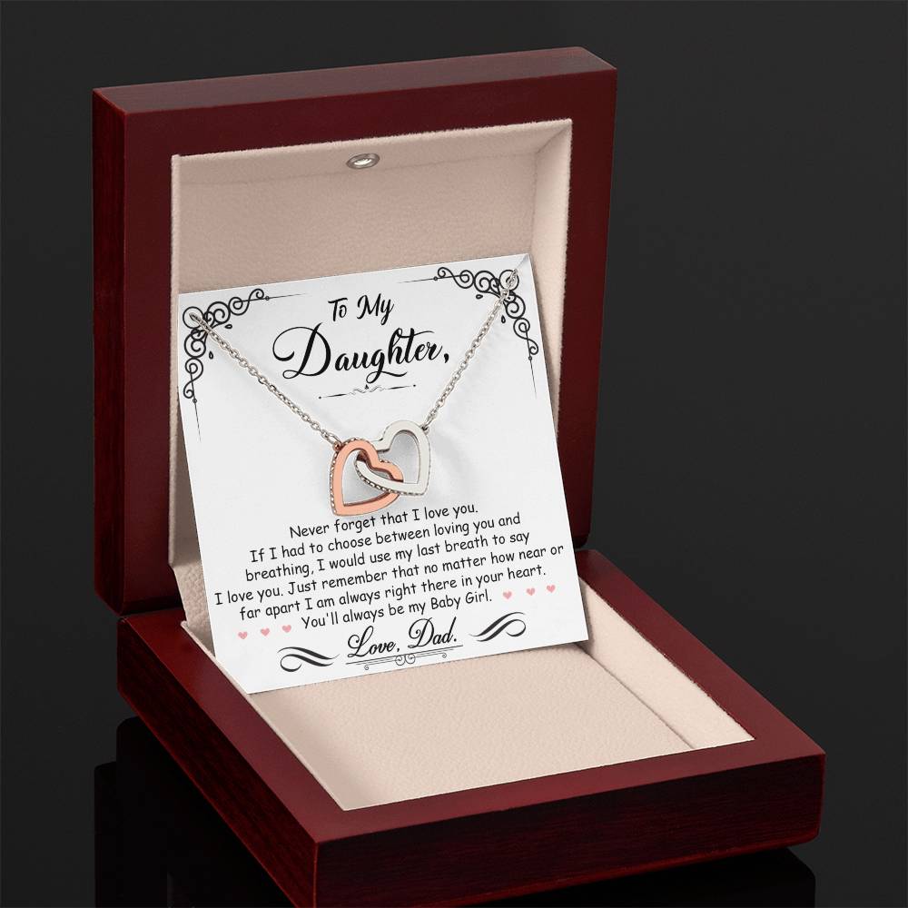 TO MY DAUGHTER BREATHING INTERLOCKING NECKLACE GIFT SET