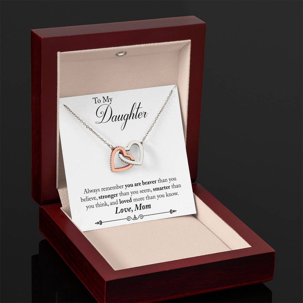 TO MY DAUGHTER BRAVER INTERLOCKING NECKLACE GIFT SET