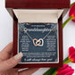 TO MY GRANDDAUGHTER SQUEEZED INTERLOCKING NECKLACE GIFT SET