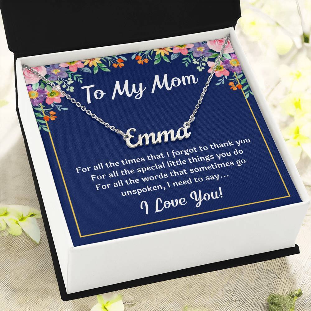 TO MY MOM FOR ALL NAME NECKLACE GIFT SET