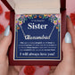 TO MY SISTER CONNECTED NAME NECKLACE GIFT SET