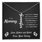 TO MY MOMMY BUMP VERTICAL NAME NECKLACE
