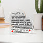 TO MY DAUGHTER IN LAW HONOR HEART ACRYLIC PLAQUE
