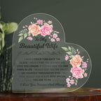 TO MY BEAUTIFUL WIFE HEART ACRYLIC PLAQUE