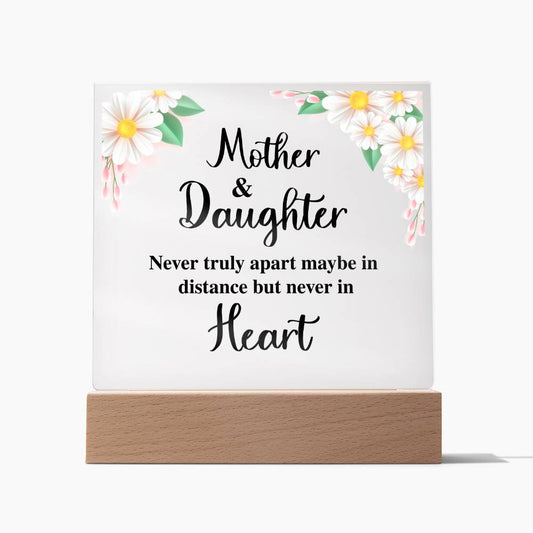TO MY DAUGHTER DISTANCE SQUARE ACRYLIC PLAQUE