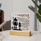 TO MY DAUGHTER VIKING SQUARE ACRYLIC PLAQUE