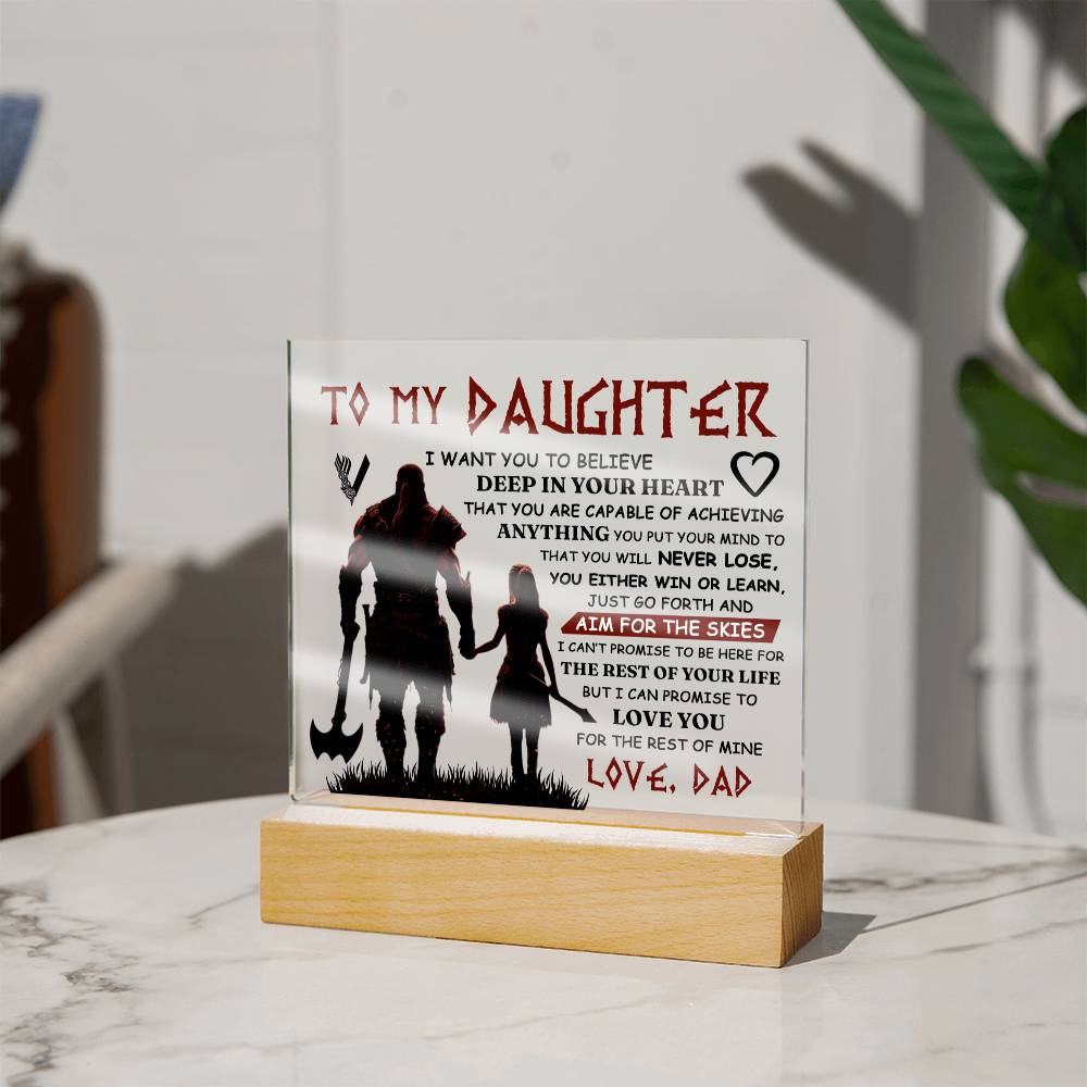 TO MY DAUGHTER SKIES ACRYLIC PLAQUE 2