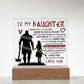 TO MY DAUGHTER VIKING SQUARE ACRYLIC PLAQUE