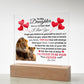 TO MY DAUGHTER OLD LION SQUEARE ACRYLIC PLAQUE