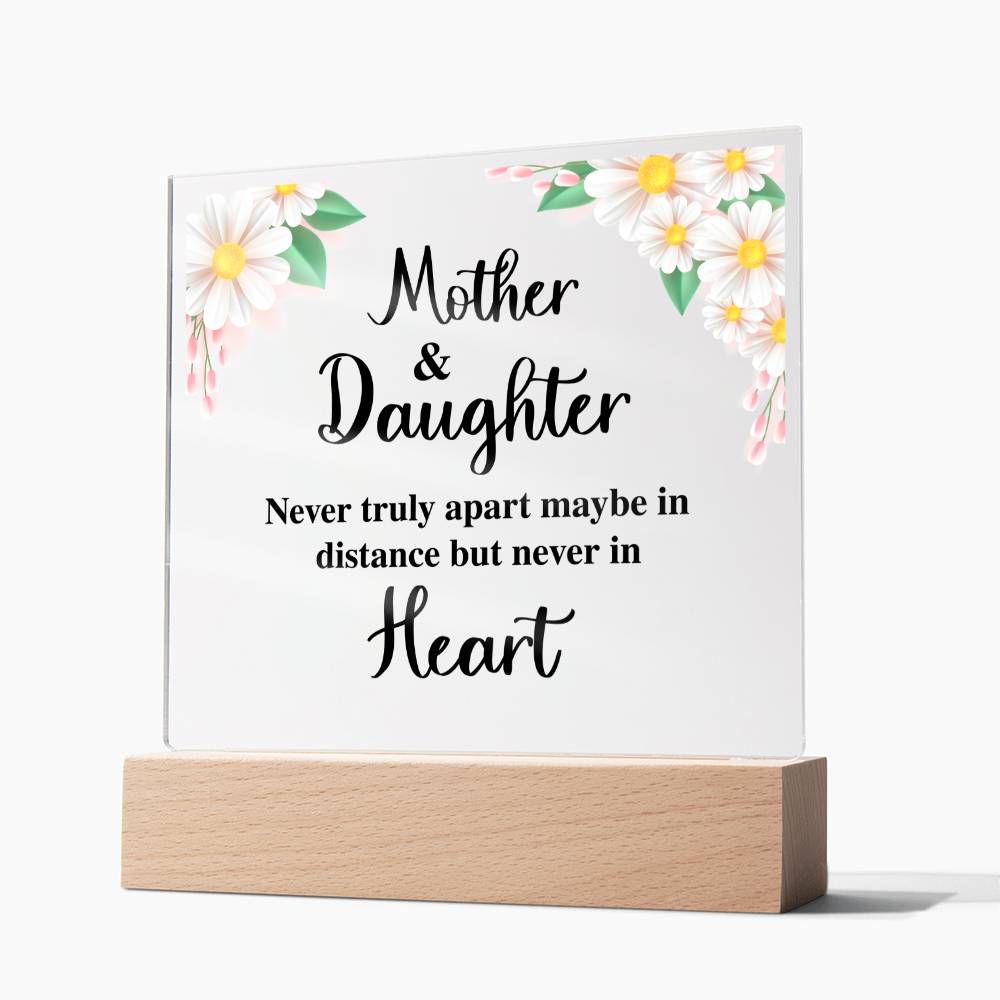 TO MY DAUGHTER DISTANCE SQUARE ACRYLIC PLAQUE