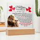 TO MY DAUGHTER OLD LION SQUEARE ACRYLIC PLAQUE