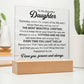 TO MY DAUGHTER CHAPTERS SQUARE PLAQUE