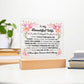 TO MY BEAUTIFUL WIFE SQUARE ACRYLIC PLAQUE
